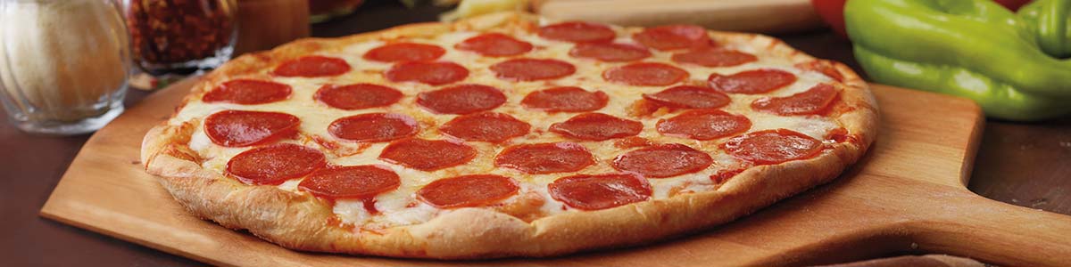 Pepperoni pizza hot and fresh